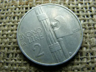 Olaszország 2 lira, 1924, Victor Emmanuel III
