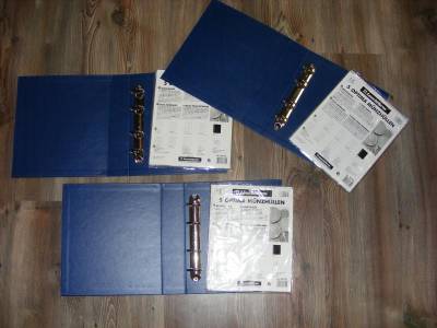 Leuchtturm Optima Érmealbum, 5 Lapos, Bővíthető, Kék