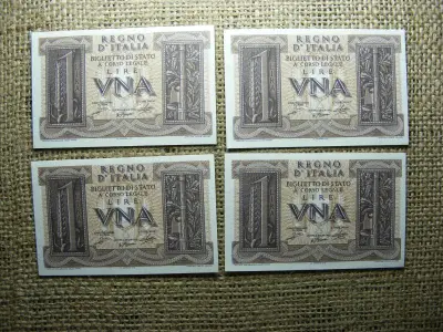 Olaszország 1 lire bankjegy, 1939, aUNC-UNC