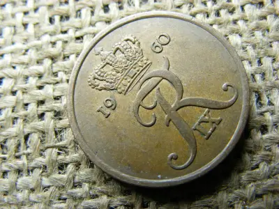 Dánia 5 öre, 1960, ritka