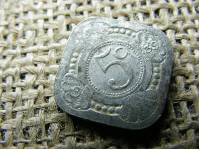 Hollandia 5 cent, 1939, fémpénz
