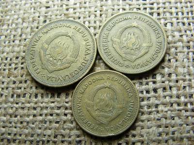 Jugoszlávia 10, 20, 50 dinár, 1955, fémpénz