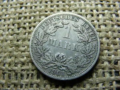 Ezüst 1 márka érme, 1901, F jelzéssel