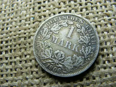 Ezüst 1 márka érme, 1906, A jelzés