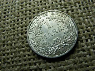 Ezüst 1 márka érme, 1914, A