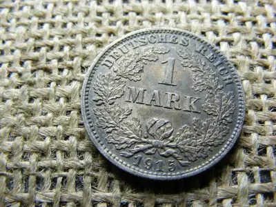 Ezüst 1 márka érme, 1915, E jel