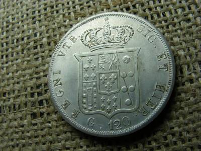 Szicília 120 Granda, 1854, FERT utánveret