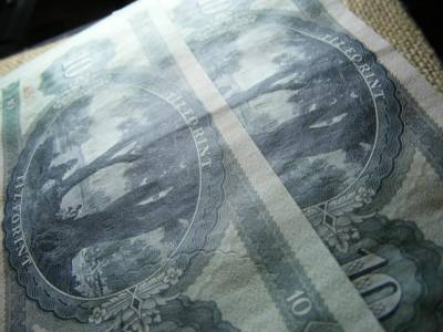 10 forintos bankjegy, 1969, 2 db sorszámkövető, EF