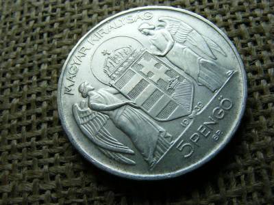 Ezüst 5 pengő, 1939, Horthy, extra