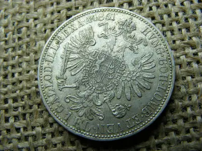 Ezüst 1 forint, 1861, Ferenc József