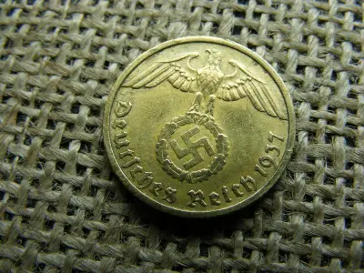 Birodalmi 10 pfennig, 1937 G, ritkább