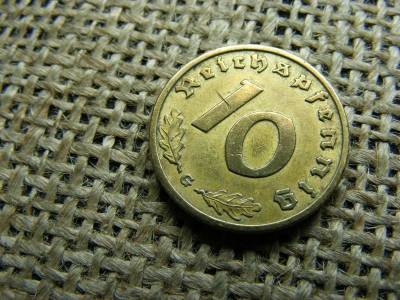 Birodalmi 10 pfennig, 1937 G, ritkább
