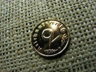Aranyozott Birodalmi 2 pfennig, 1937 D