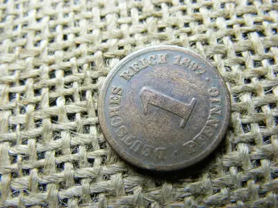 Birodalmi 1 pfennig érme, 1897, D jelzés