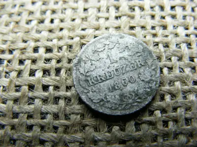 Ezüst 1 krajcár érme, 1860