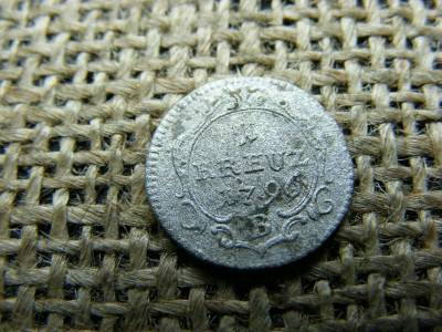 Ezüst 1 krajcár, 1796 B, Poroszország, ritka