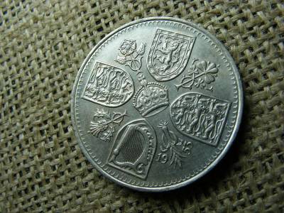 5 shilling, 1953, II. Erzsébet koronázása