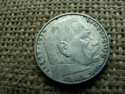 Birodalmi 2 márka, 1937 F, ezüst, eredeti állapot
