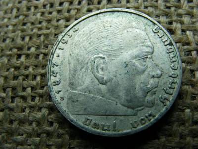 Birodalmi 2 márka, 1938 B, ezüst, eredeti állapot