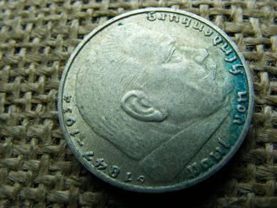 Birodalmi 2 márka, 1938 D, ezüst, eredeti