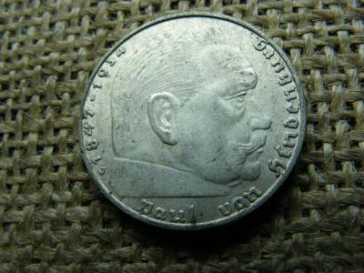 Birodalmi 2 márka, 1939 J, ezüst, eredeti állapot