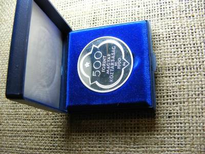 Dísztokos, 500 forint, 1990, Buda, ezüst PP