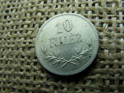 10 fillér, 1915, korona