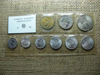 Forgalmi érme sor, 1980, forint és fillér