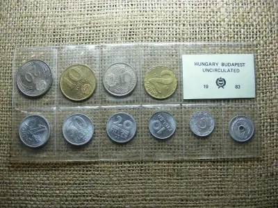 Forgalmi érme sor, 1983, forint és fillér