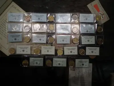 2 Forintos Érme Sorozat, 1971-1989, UNC, Banki Csomag
