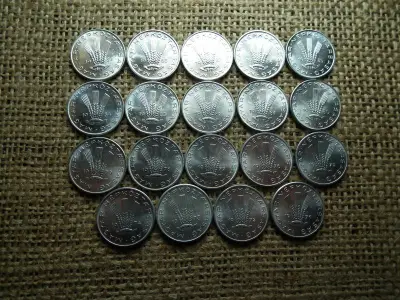 20 fillér 1971-1989, teljes verdefényes sor