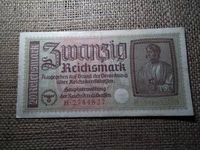 Birodalmi 20 márka, 1940-1945, Reichskreditkassenschein