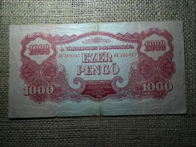 1000 pengő, 1944, Vörös Hadsereg, ritka OA sorozat