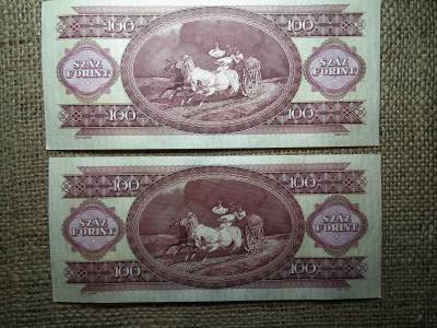 100 forintos bankjegy, 1980, hajtatlan, sorszámkövető