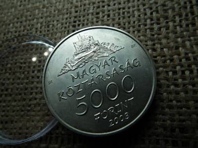 Ezüst 5000 forintos érme, 2003, BU