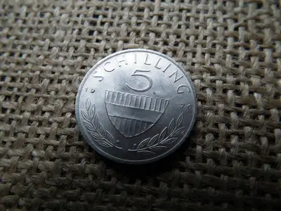 Ausztria 5 schilling, 1976, ritkább