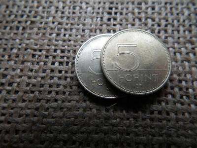 5 forintos érme, 1993, pár, hosszú vonalas, módosított rövid