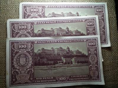 100 pengő, 1945, 3 db sorszámkövető