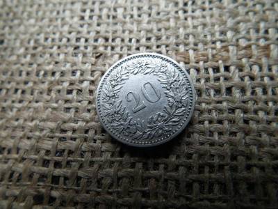 Svájc, 20 rappen 1900, érme