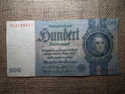 Birodalmi 100 márka, 1935, Horogkeresztes, Q