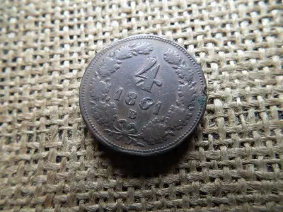 4 Krajcár 1861 B, Ferenc József korona