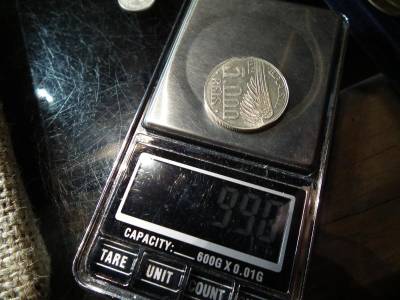 Brazília, 5000 reis, 1936, Santos Dumont, ezüst