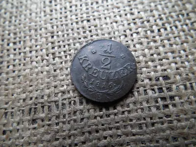 I. Ferenc 1/2 krajcár, 1816 B