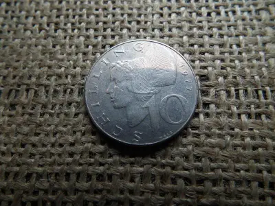 10 Schilling érme, 1977, ritkább