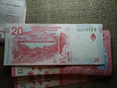 Argentína 20 pesos, 2018, UNC