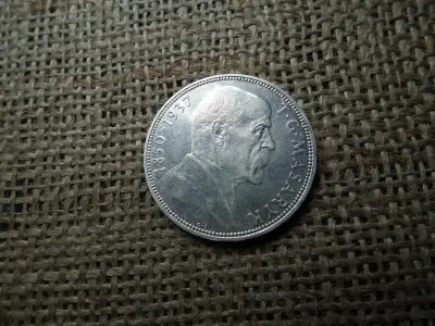 Csehszlovákia, 20 korona, 1937, ezüst