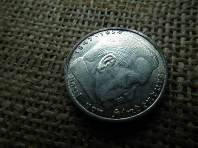 Birodalmi ezüst 5 márka, 1939 A
