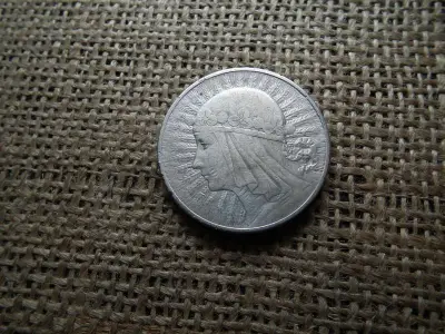 Lengyelország, 10 zlotych, 1932, ezüst