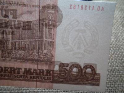 DDR 500 márka bankjegy, 1985, UNC, ritka