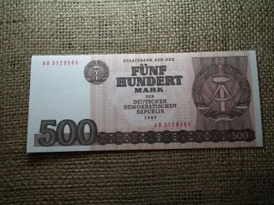 DDR 500 márka bankjegy, 1985, UNC, ritka